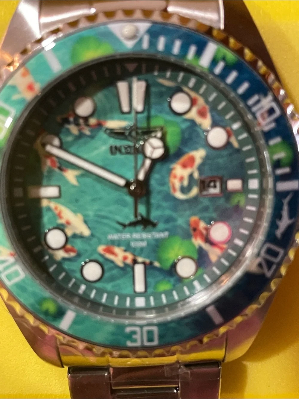Invicta Pro Diver 43mm Vision Stainless Steel Bracelet Watch (Koi Fish)